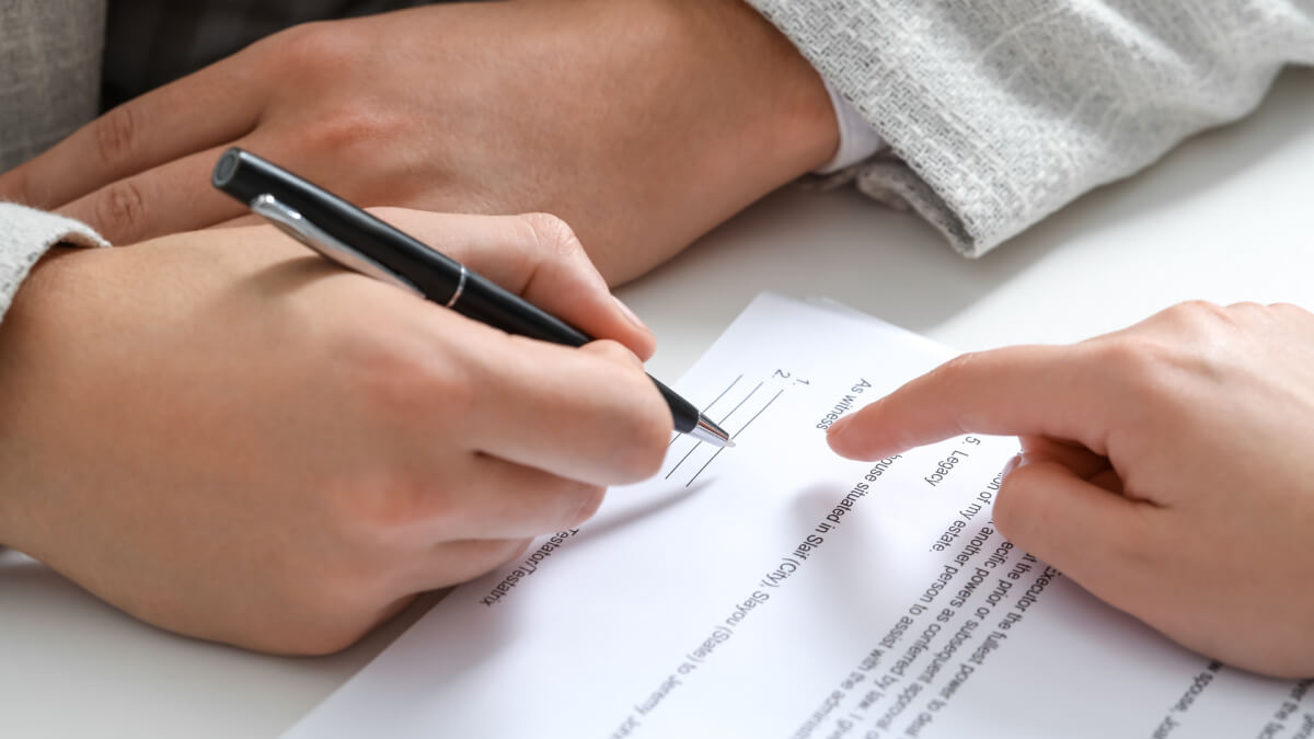 Signing a will